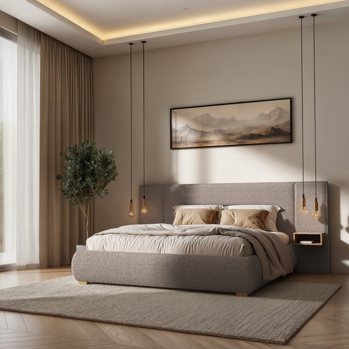 Mesonica Łóżko Fioro, szare, 140x200