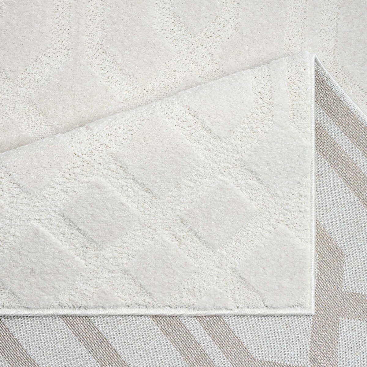 Dywan nowoczesny skandynawski high low Flaire 1380 krem 80x300