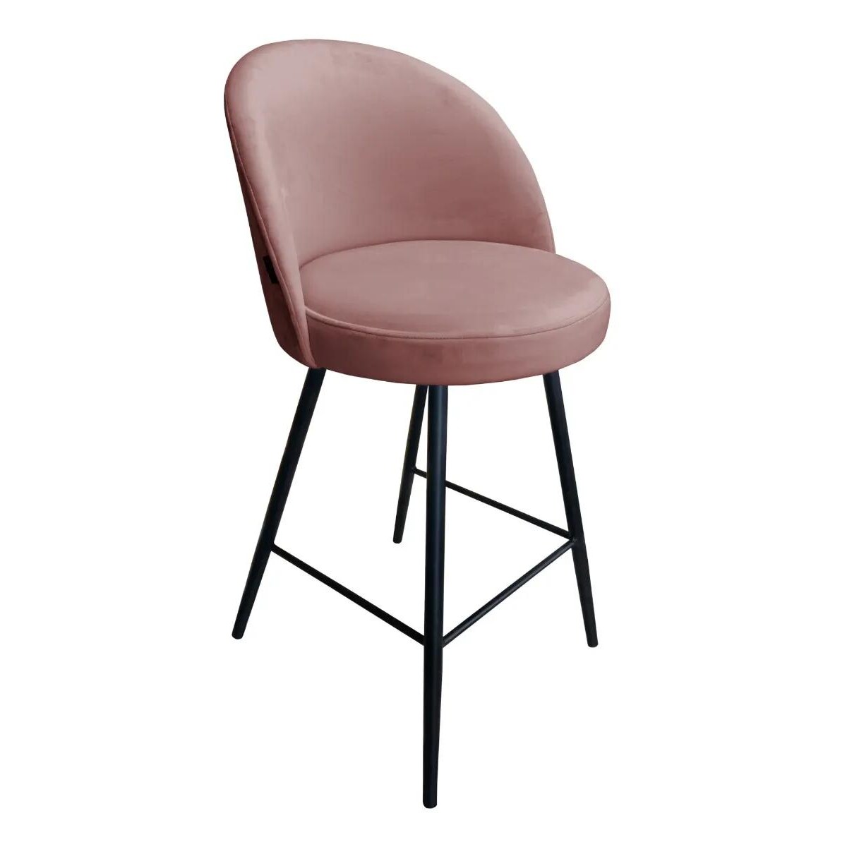 Hoker niski TANEW VELVET różowy