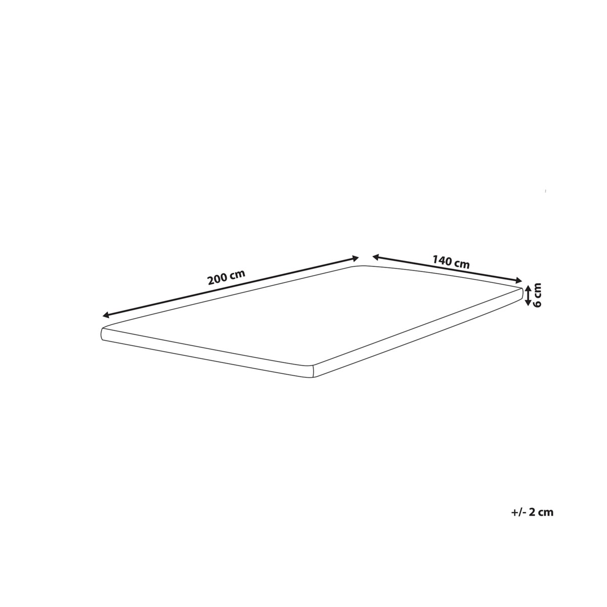 Materac nawierzchniowy topper lateksowy piankowy 140 x 200 cm GRACIOUS