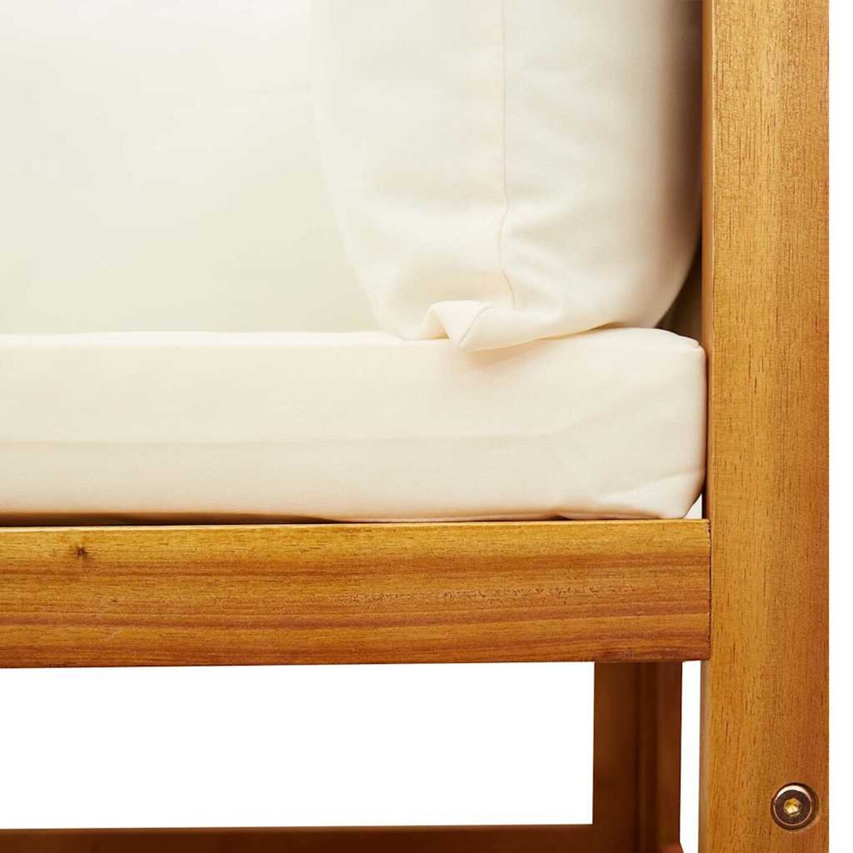 vidaXL Narożna sofa ogrodowa z poduszkami, drewno akacjowe i lina