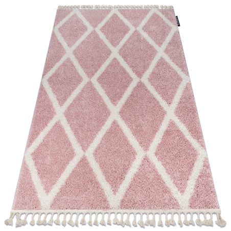 Dywan BERBER TROIK A0010 różowy / biały 120x170 cm