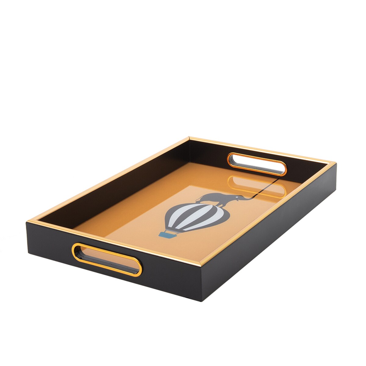 Taca dekoracyjna SHP BALLON czarny złoty