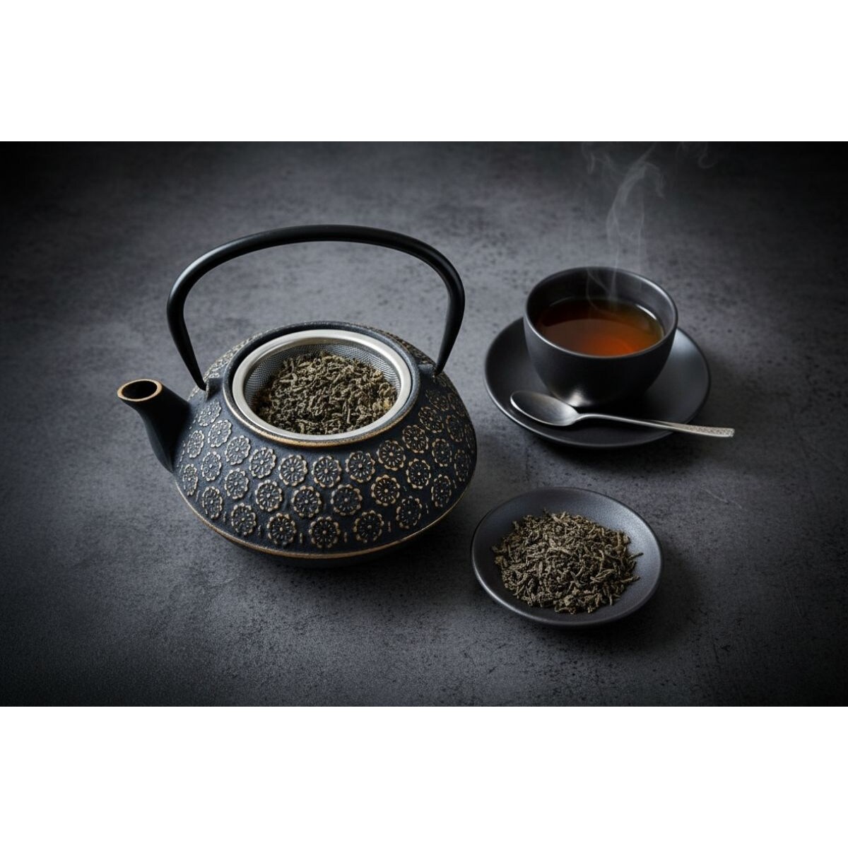 Czajnik żeliwny z zaparzaczem KUMO, 1000 ml