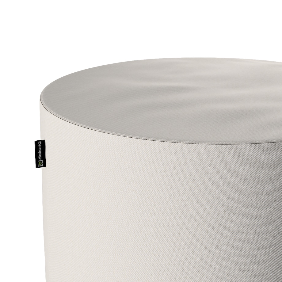 Puf Barrel, jasnobeżowy, ø40, wys. 40 cm, Etna