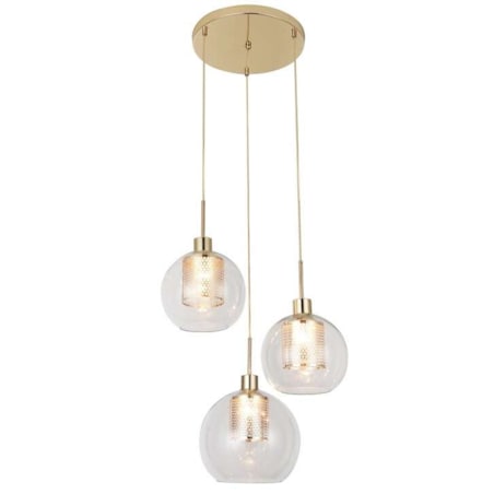 Wisząca LAMPA modernistyczna PHILANA 6496 Rabalux szklana OPRAWA kaskada ZWIS dekoracyjne kule balls złota przezroczysta
