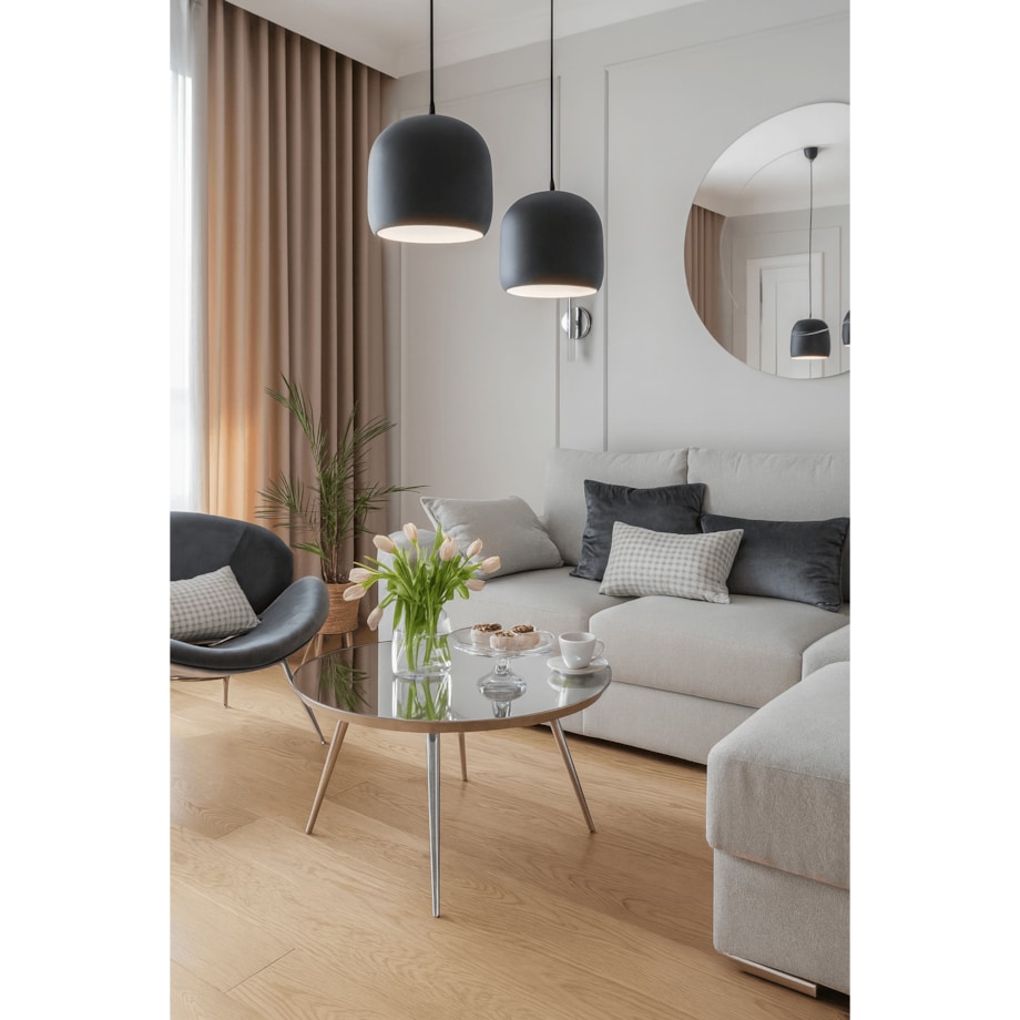 LAMPA WISZĄCA ALUMINIOWA ORIONIS M CZARNA