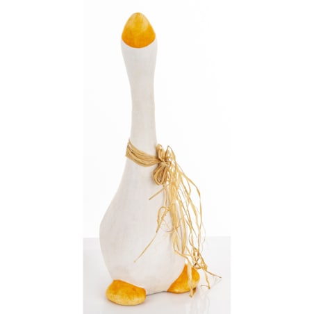Dekoracja - biała gąska 51x32x17 cm ANSERO mała