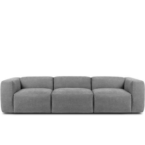 KONSIMO BUFFO 3-osobowa sofa z wyjątkowo miękkim i wygodnym siedziskiem, kolor jasny popielaty