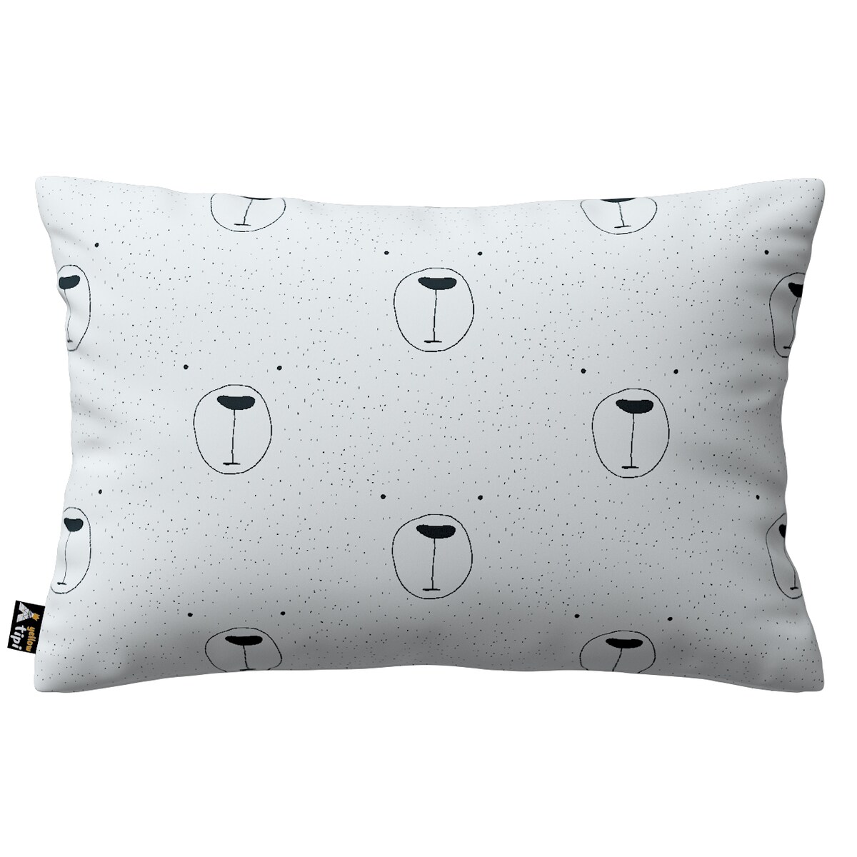 Poszewka Milly prostokątna 60x40 ecru-czarny