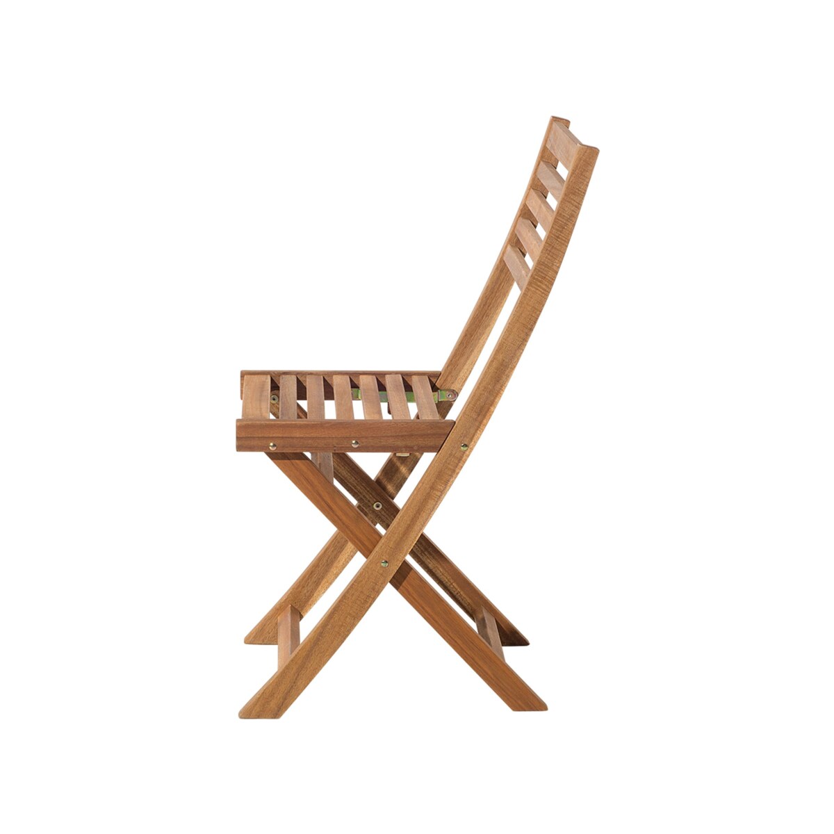 Zestaw mebli balkonowych drewniany jasny z poduszkami żółtymi FIJI