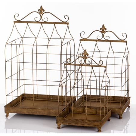 Klatki dekoracyjne metalowe 3 sztuki