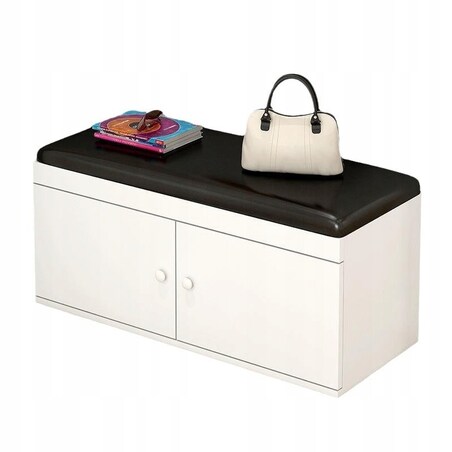 Szafka na buty siedzisko schowek biała ławka nowoczesna pojemna loft