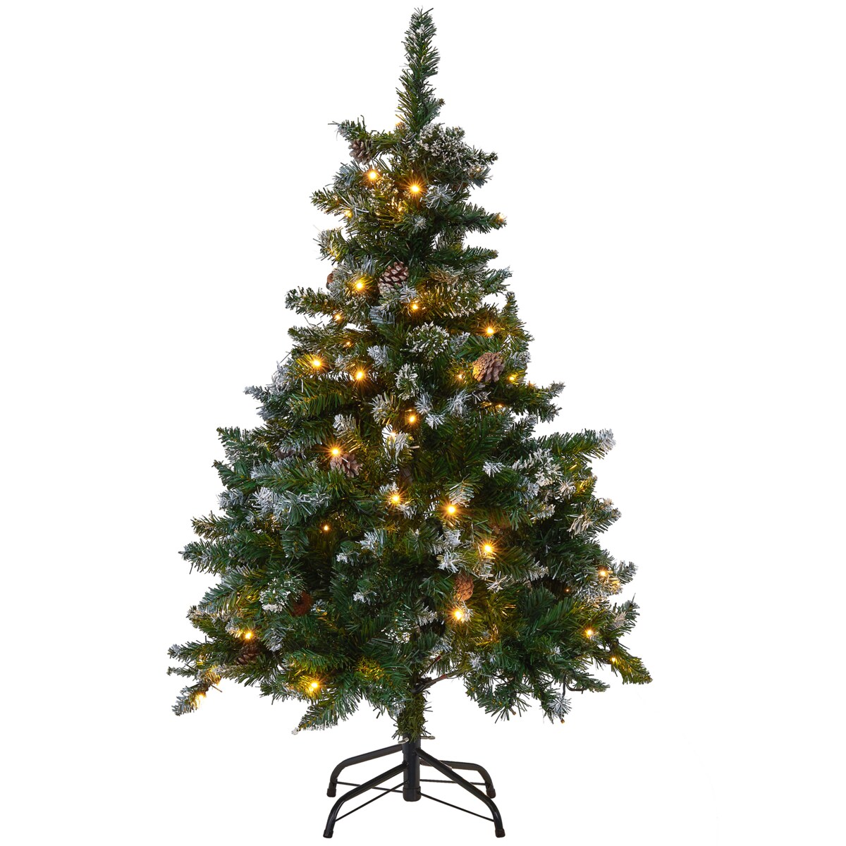 Sztuczna choinka świąteczna LED PALOMAR 120 cm Ciemnozielony