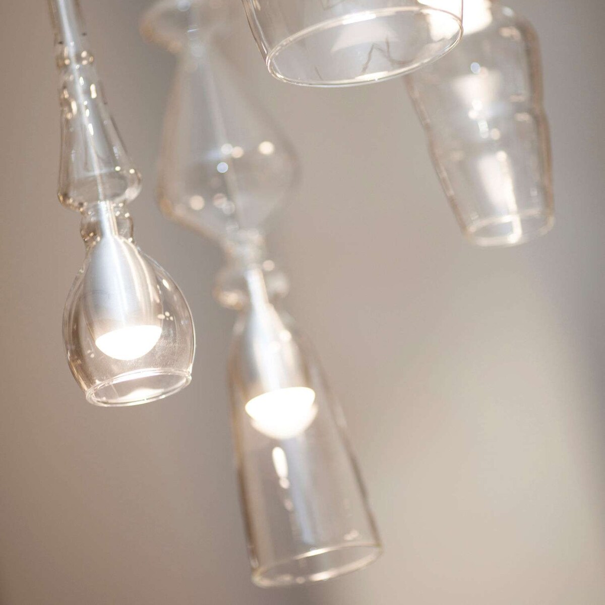 LAMPA wisząca MURANO C P0247 Maxlight szklana OPRAWA zwis LED 3W 3000K sopel przezroczysty