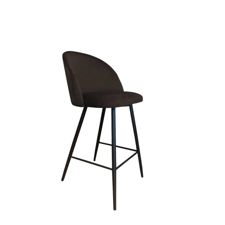 Hoker niski CLAUDINE VELVET brązowy