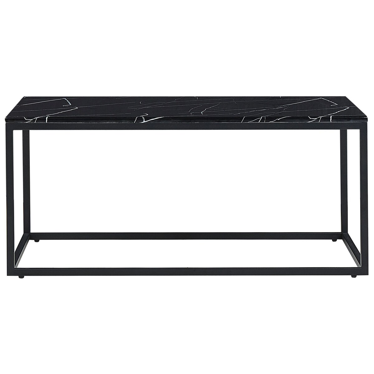 Stolik kawowy efekt marmuru czarny DELANO