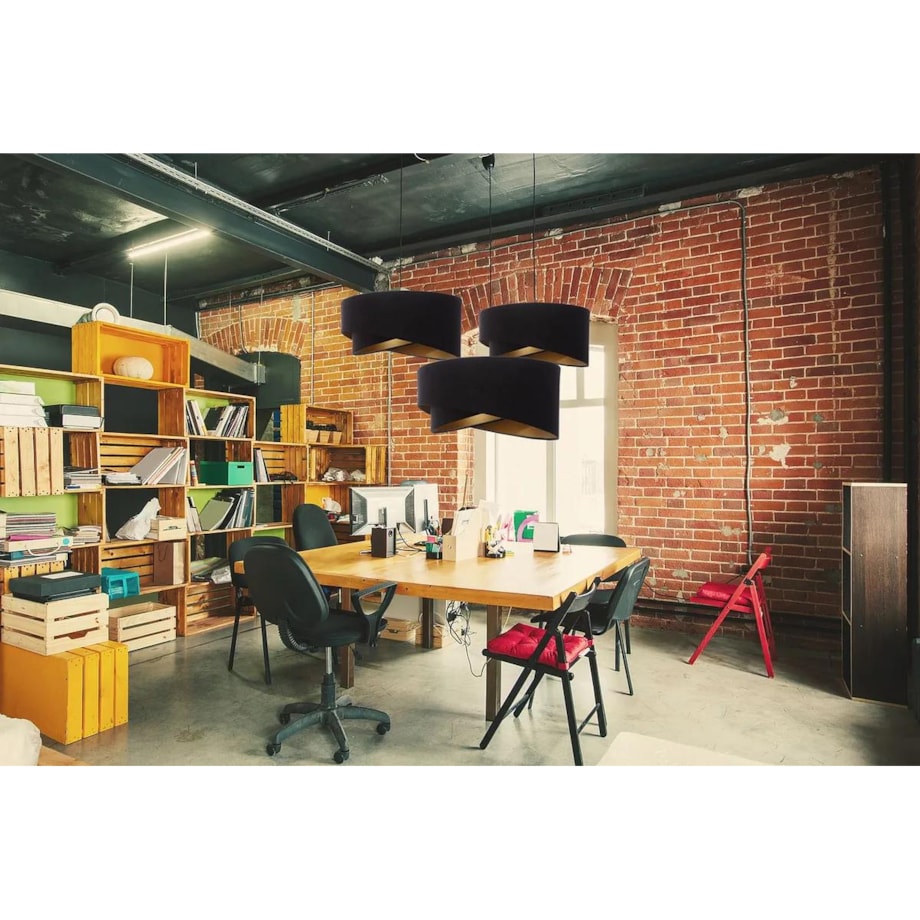 Lampa wisząca GEMSTONE czarna/złota