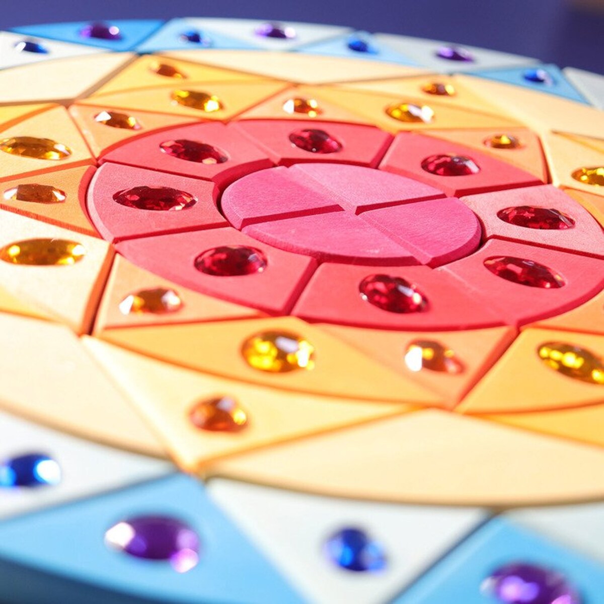 Układanka z kryształkami Mandala błyszcząca średnica 40 cm kolorowa 3+ Grimm's