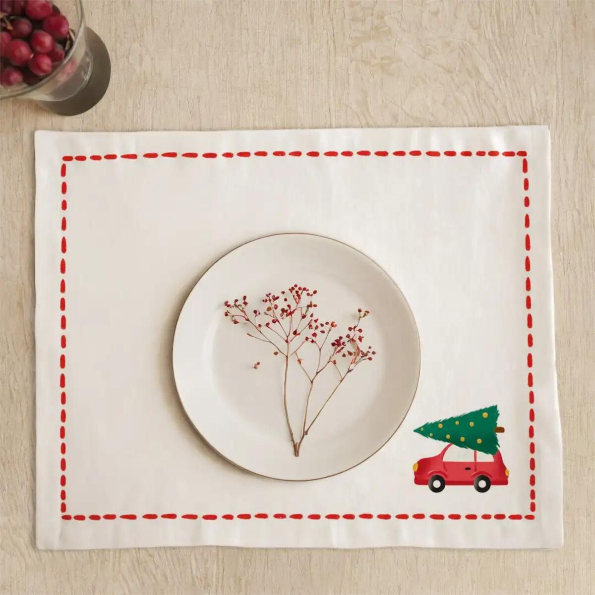 Podkładki świąteczne - Minimalistyczny samochód