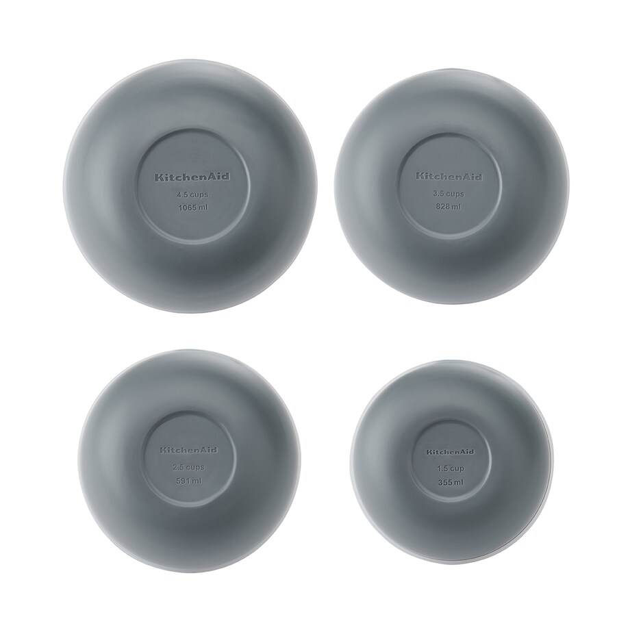 KitchenAid miski kuchenne z pokrywkami 4 szt. Charcoal Grey