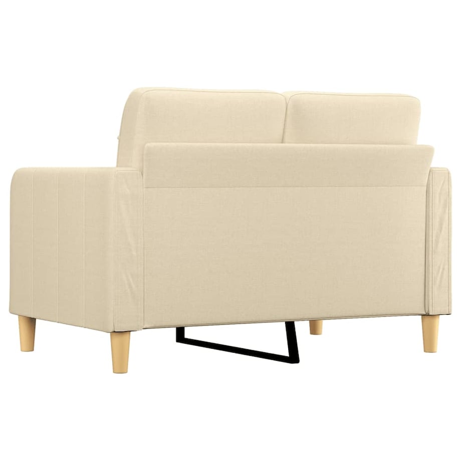 vidaXL 2-osobowa sofa, kremowa, 120 cm, tapicerowana tkaniną