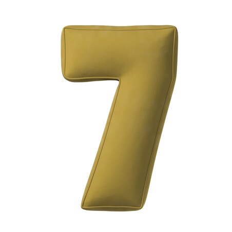 Poduszka Cyferka 7, oliwkowy zielony, 25 x 40 cm, Posh Velvet