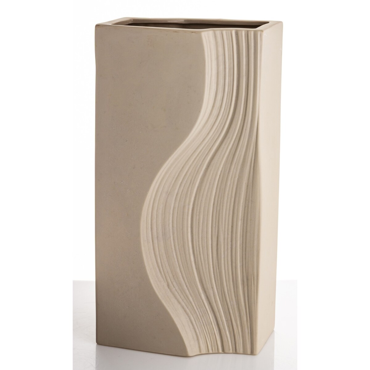 Wazon porcelanowy 35x17x12 cm PRINCIPE beżowy