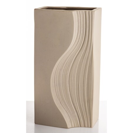 Wazon porcelanowy 35x17x12 cm PRINCIPE beżowy