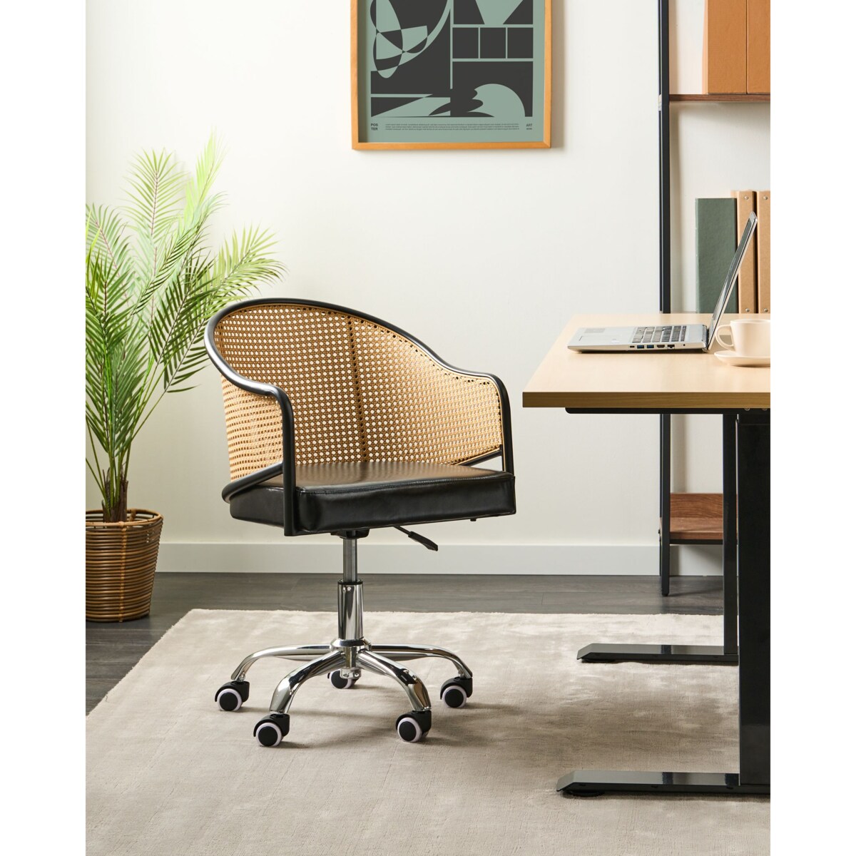 Krzesło obrotowe REDDING Ekoskóra Czarny