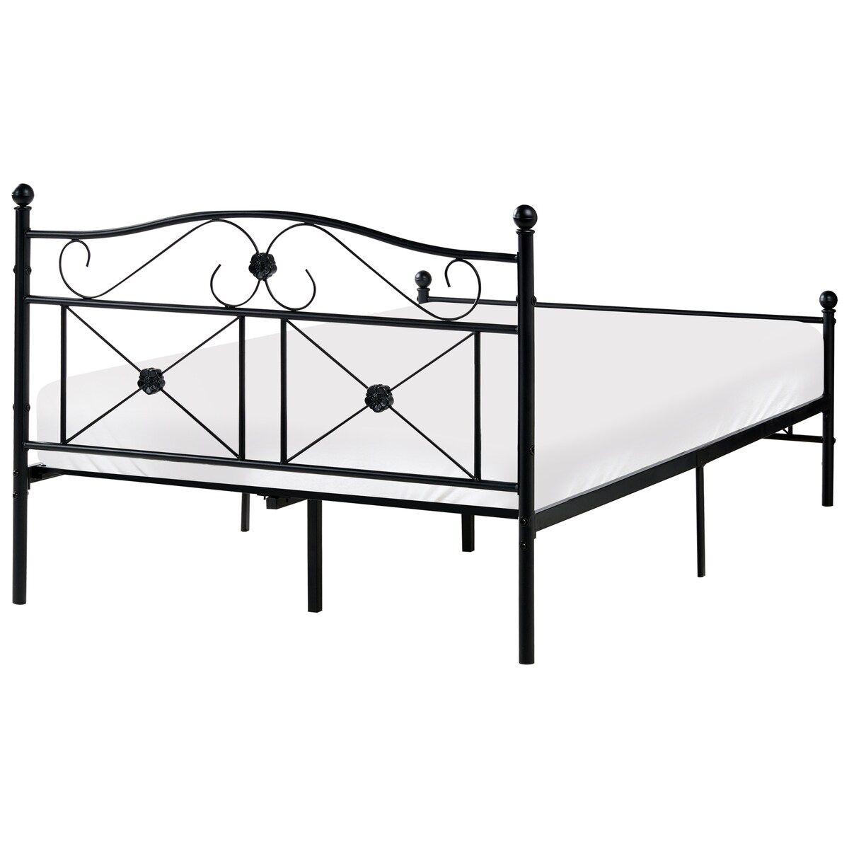 Łóżko Metal RODEZ 120 x 200 cm Czarny