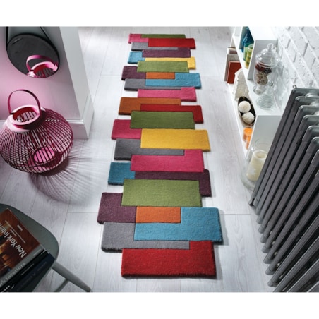 Dywan Wełniany Abstract Collage Wielokolorowy 120x180