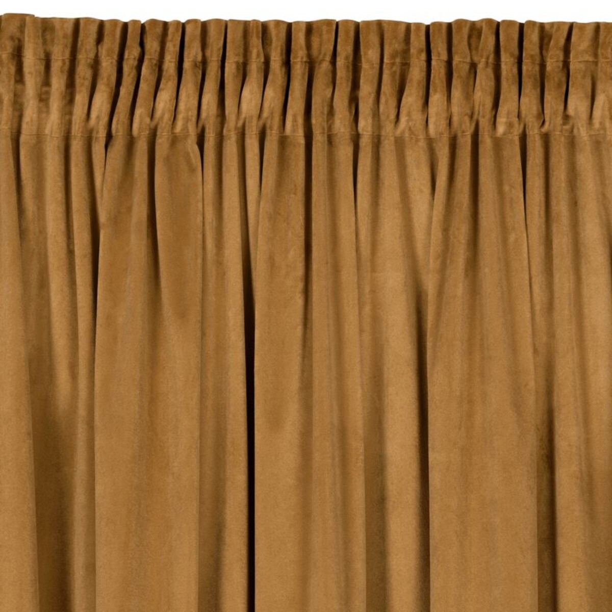 Zasłona Welur Velvet na Taśmie 140 x 270 cm Złota Półzaciemniająca Glamour