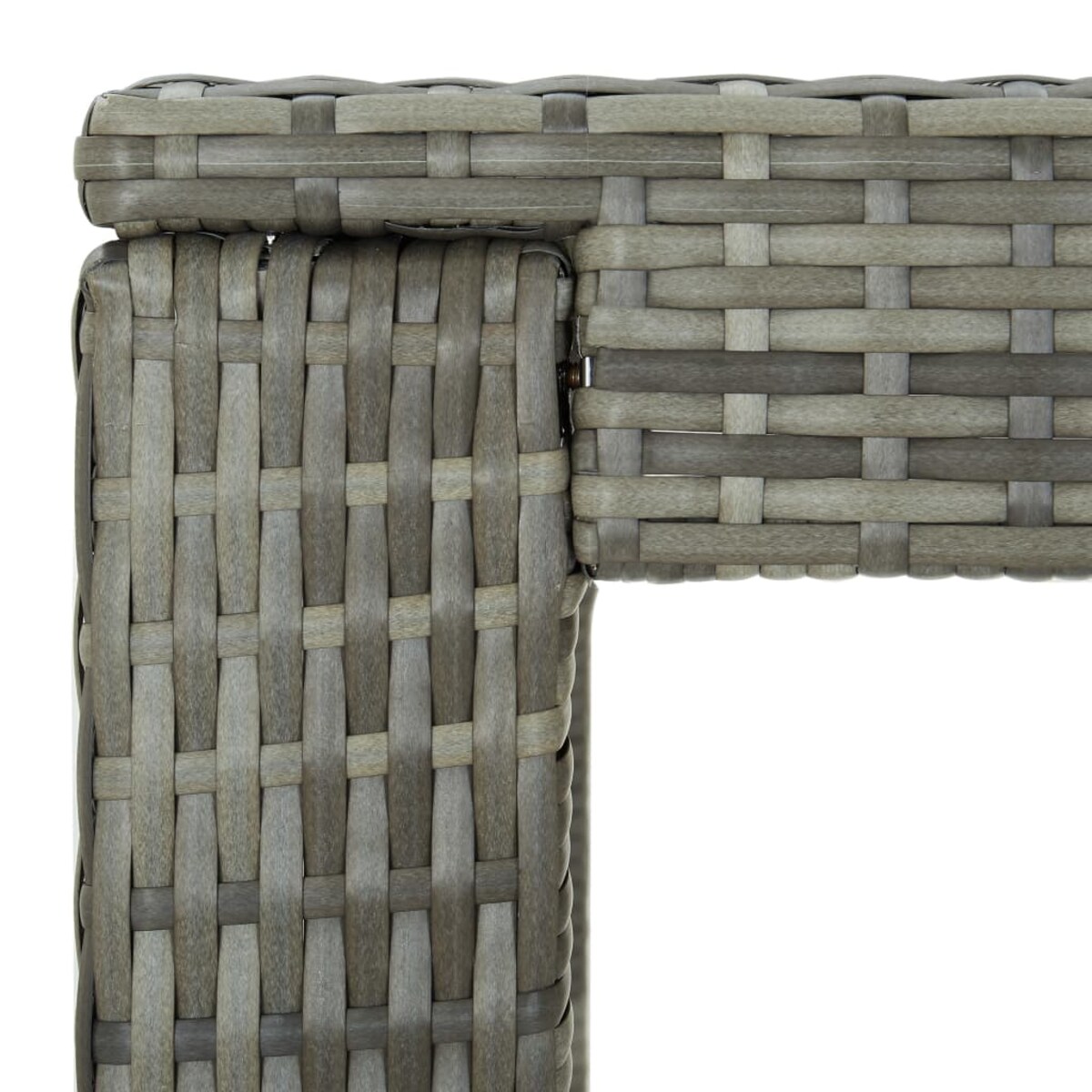 vidaXL Ogrodowy stolik barowy, szary, 100x60,5x110,5 cm, polirattan