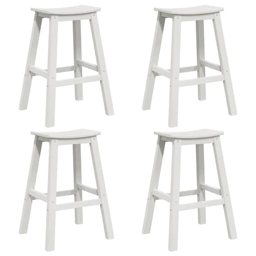 vidaXL Zestaw barowy w ogrodzie 4 pcs Biały HDPE