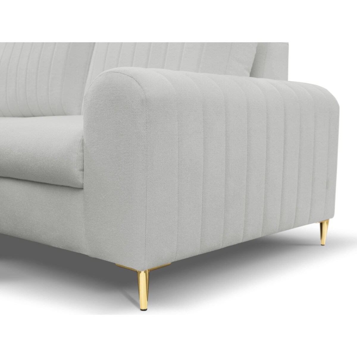 Elegancki narożnik MANGO z funkcją spania lewy - kolor popiel