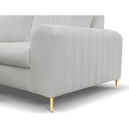 Elegancki narożnik MANGO z funkcją spania lewy - kolor popiel