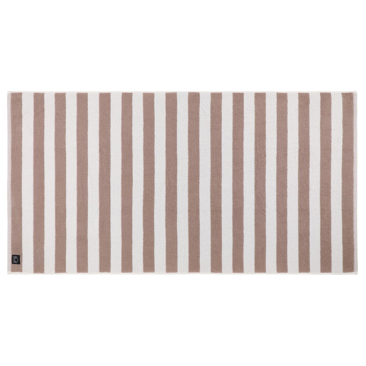 Ręcznik kąpielowy w paski HANKO, 70 x 140 cm, kolor beżowy, bawełna