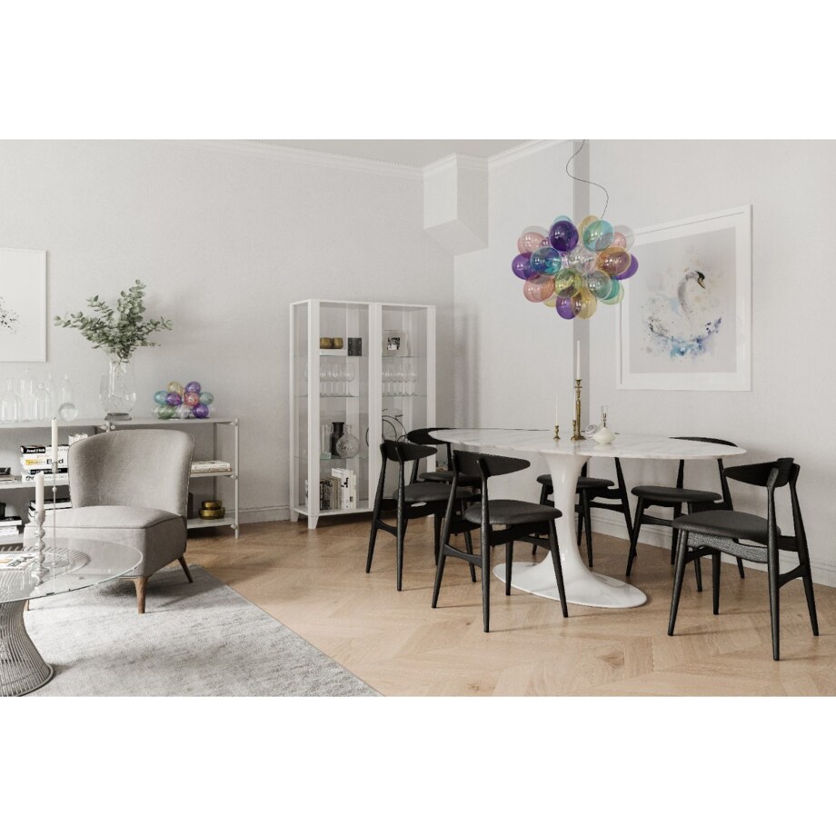 Kolorowa lampa wisząca Gross 4200440-7000 By Rydens szklane bąbelki nad stół