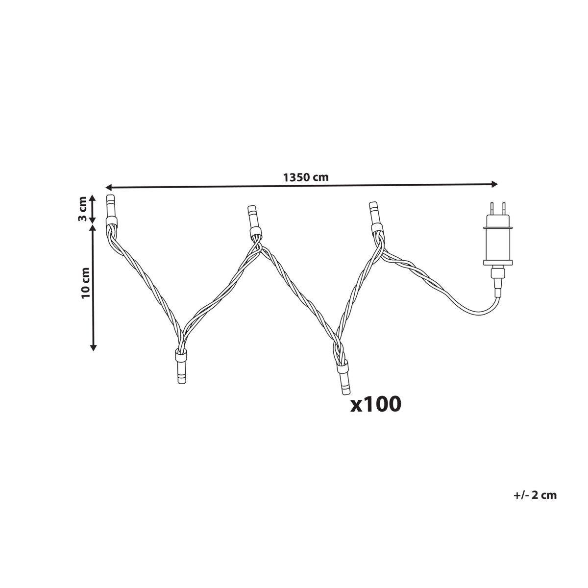 Łańcuch świetlny kolorowy Smart LED 13.5 m z aplikacją IGALIKU