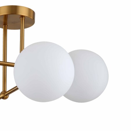 Złota lampa wisząca Roma LP-1345/4P GD Light Prestige szklane kule do salonu