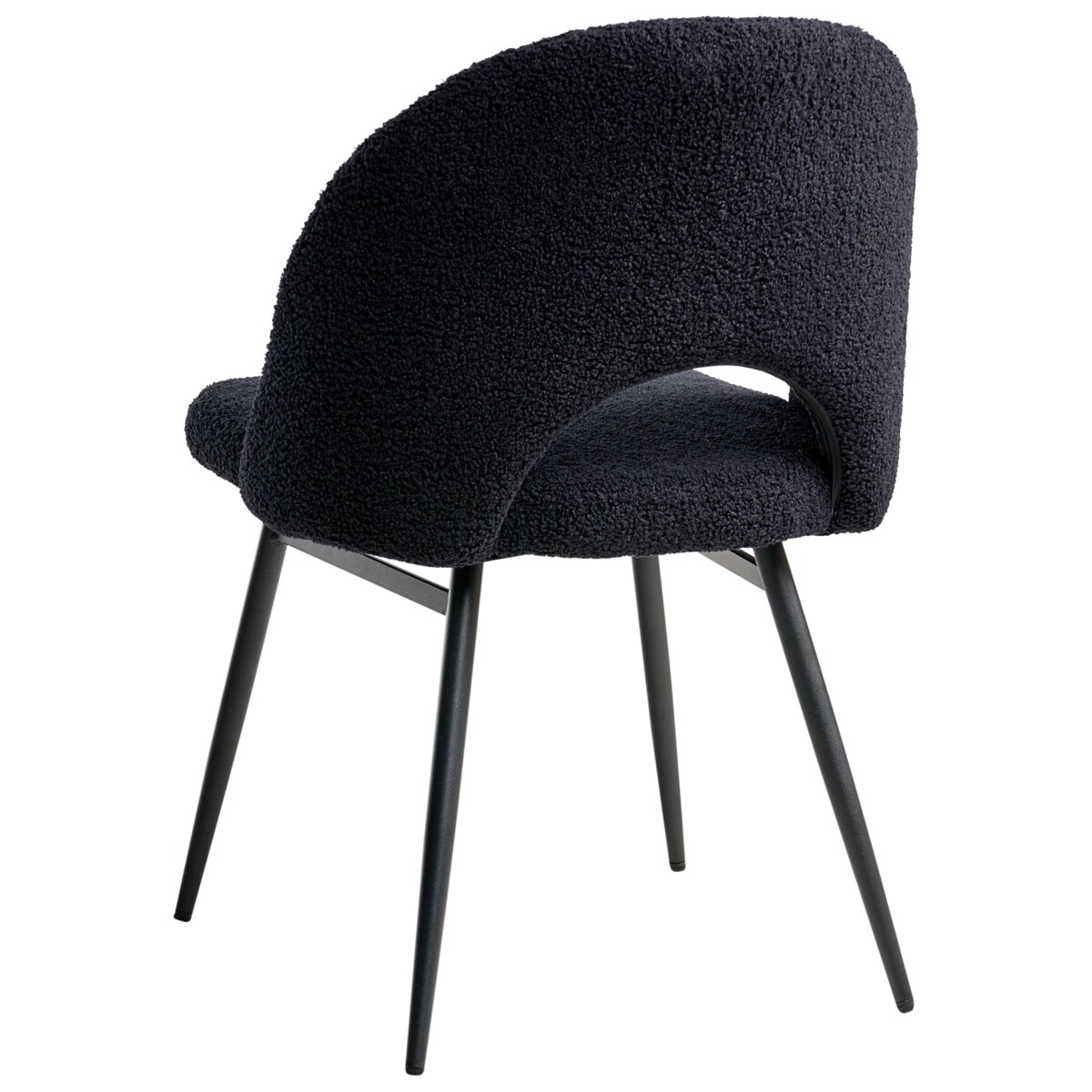 Zestaw 2 krzeseł do jadalni ONAGA Boucle Czarny