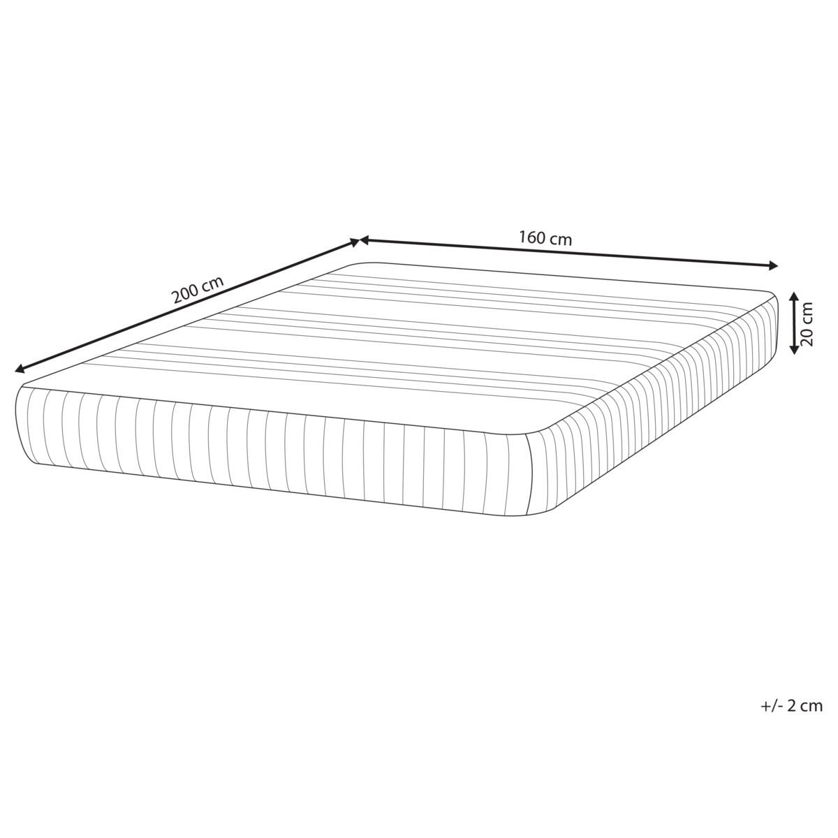 Materac lateksowy FANTASY H3/4 twardy 160 x 200 cm