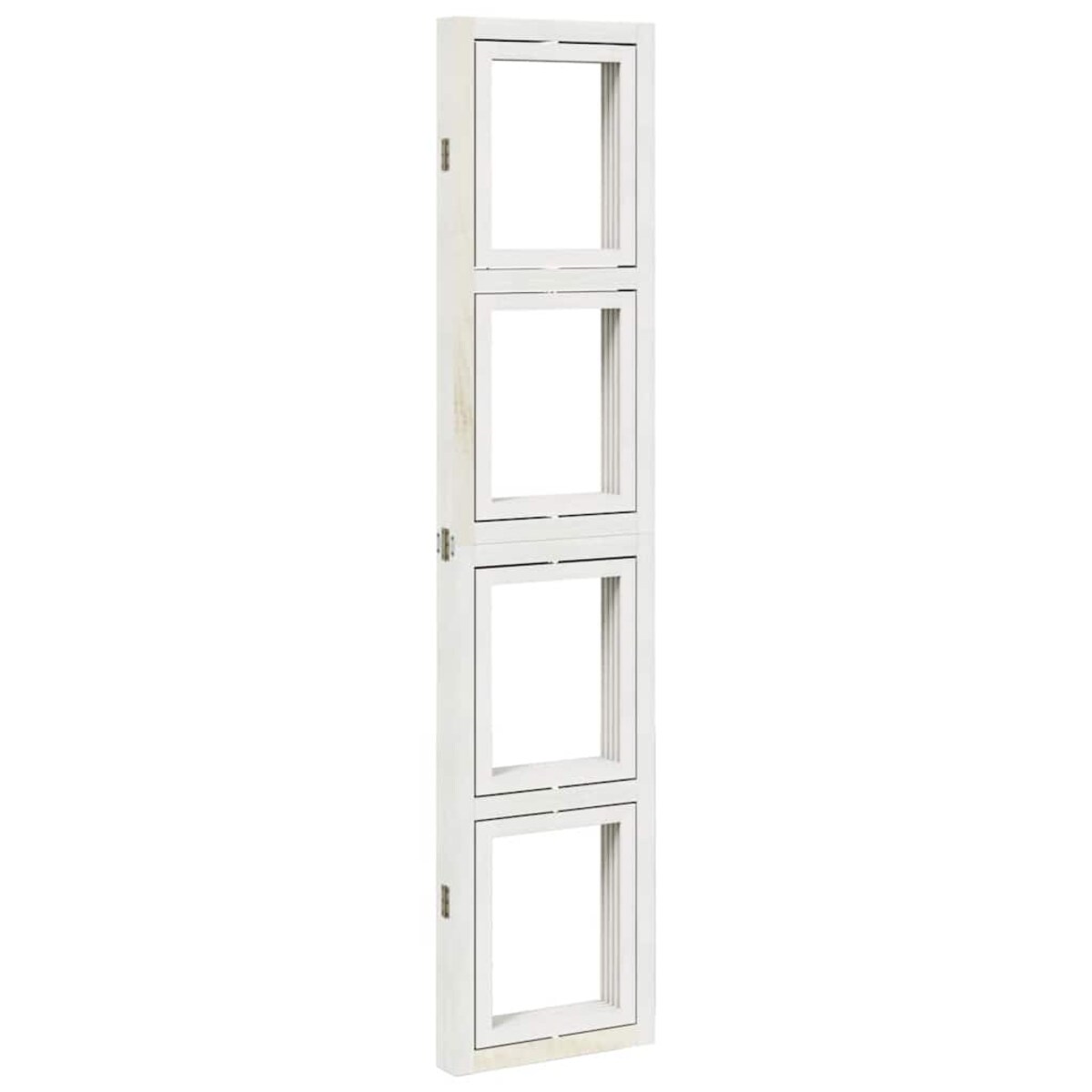 vidaXL Parawan pokojowy, 4-panelowy, biały, lite drewno paulowni