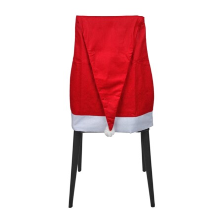 Świąteczny pokrowiec na krzesło, czapka Mikołaja, 50 x 120 cm