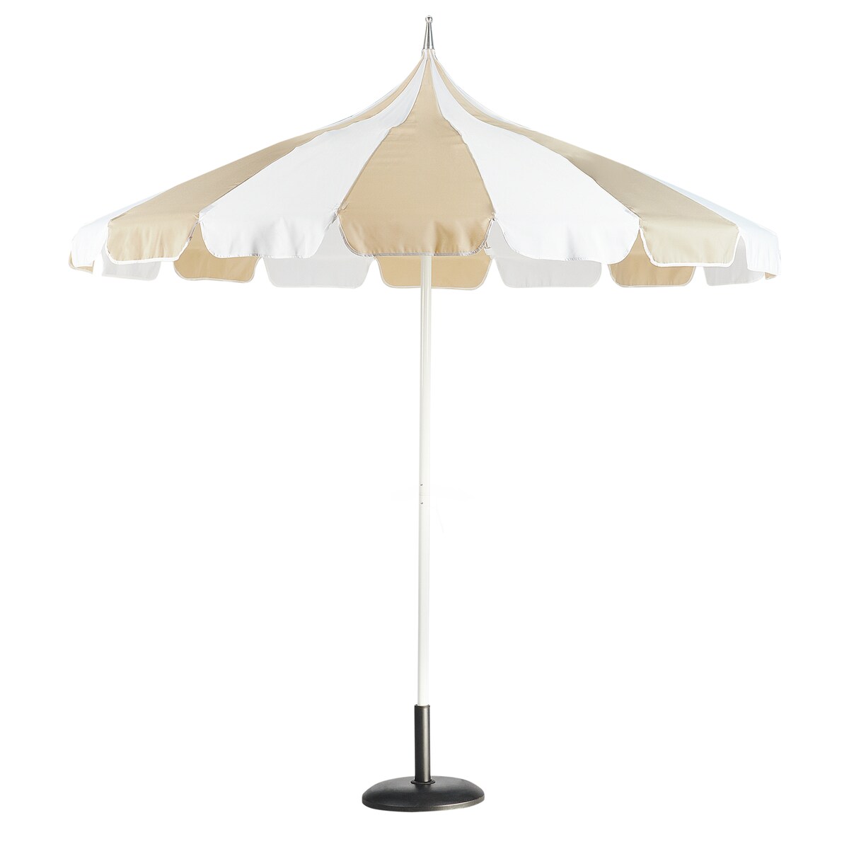 Parasol ogrodowy 245 cm MINOA Biały/ beżowy