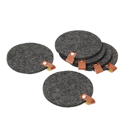 Podkładki Felt 6 szt. anthracite, ⌀ 10 cm