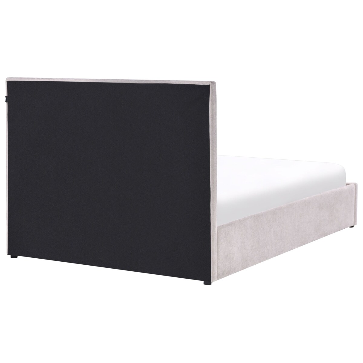 Łóżko z pojemnikiem QUIBERON 140 x 200 cm Beżowoszary