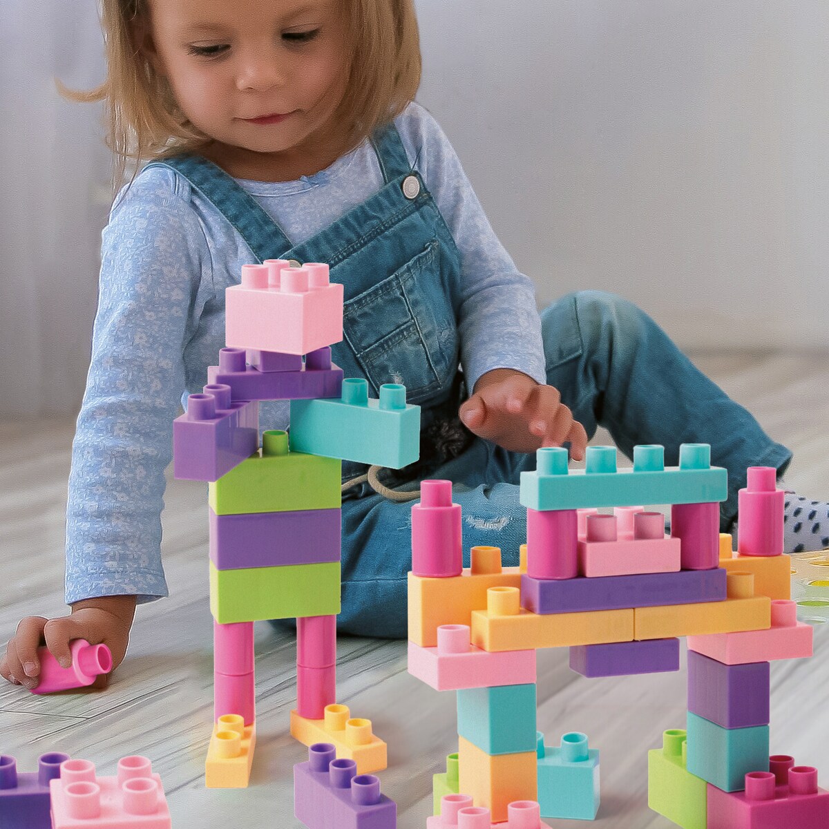 Kids Blocks klocki 50el. różowe