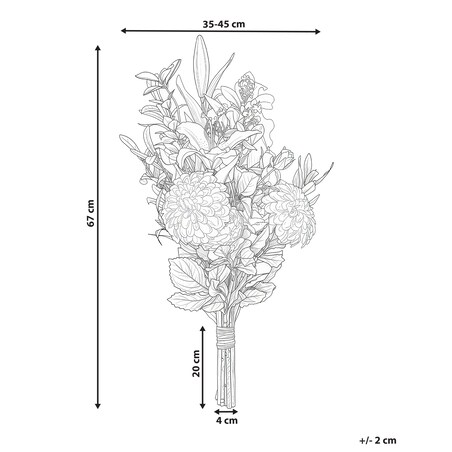 Bukiet sztucznych kwiatów PARREIRA 67 cm Biały